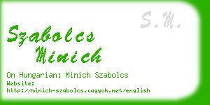 szabolcs minich business card